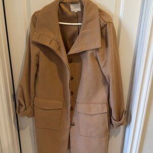 LOFT Wool Camel Coat - Size L